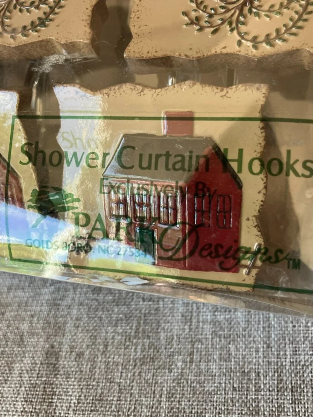 12PC Set Shower Curtain Hooks by Park Design, Homestead Shower Curtain Hooks NIB
